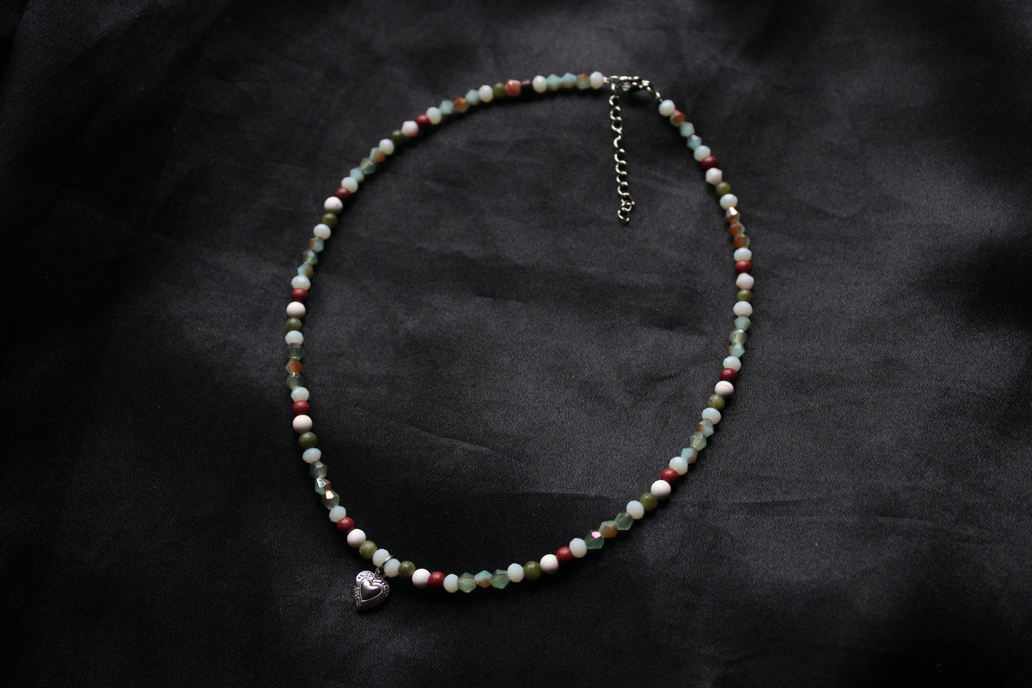 Handmade, Heart of the Forest, Beaded Necklace | Waterproof Stainless Steel