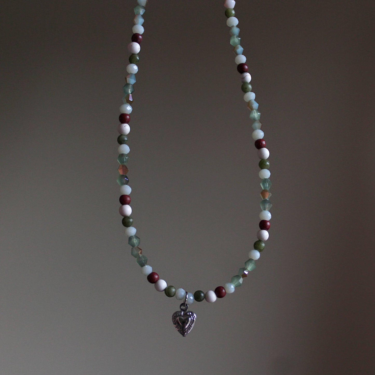 Handmade, Heart of the Forest, Beaded Necklace | Waterproof Stainless Steel