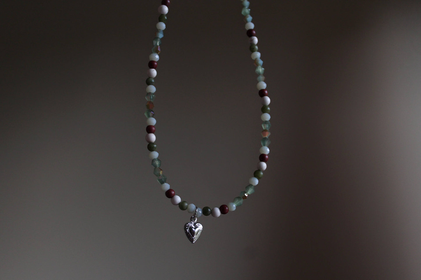 Handmade, Heart of the Forest, Beaded Necklace | Waterproof Stainless Steel