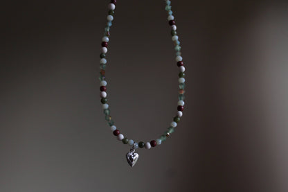 Handmade, Heart of the Forest, Beaded Necklace | Waterproof Stainless Steel