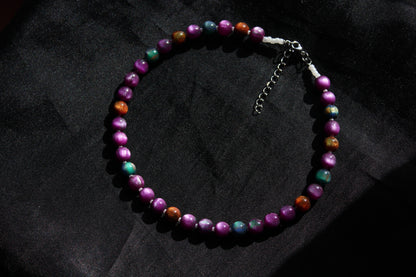 Handmade, Halloween Shimmer, Beaded Necklace | Waterproof Stainless Steel