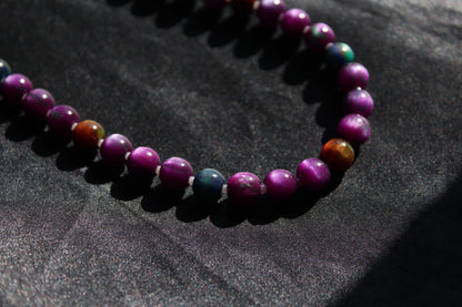 Handmade, Halloween Shimmer, Beaded Necklace | Waterproof Stainless Steel